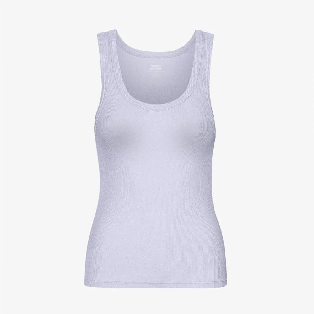 Women's Organic Rib Tank Top - Soft Lavender