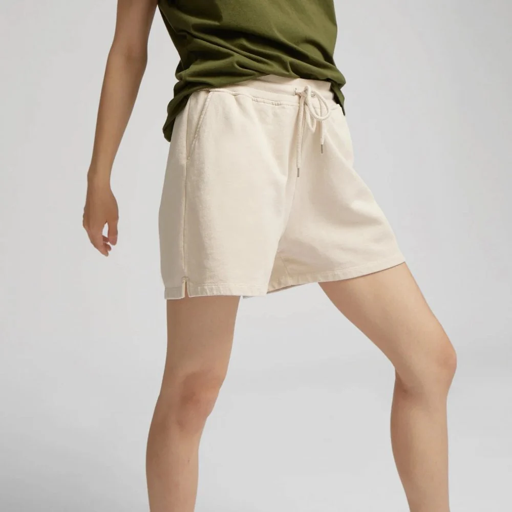 Women's Organic Sweatshorts - Soft Yellow - Image 2
