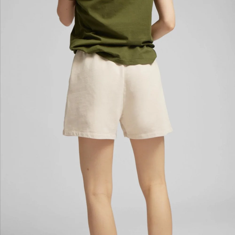 Women's Organic Sweatshorts - Soft Yellow - Image 3