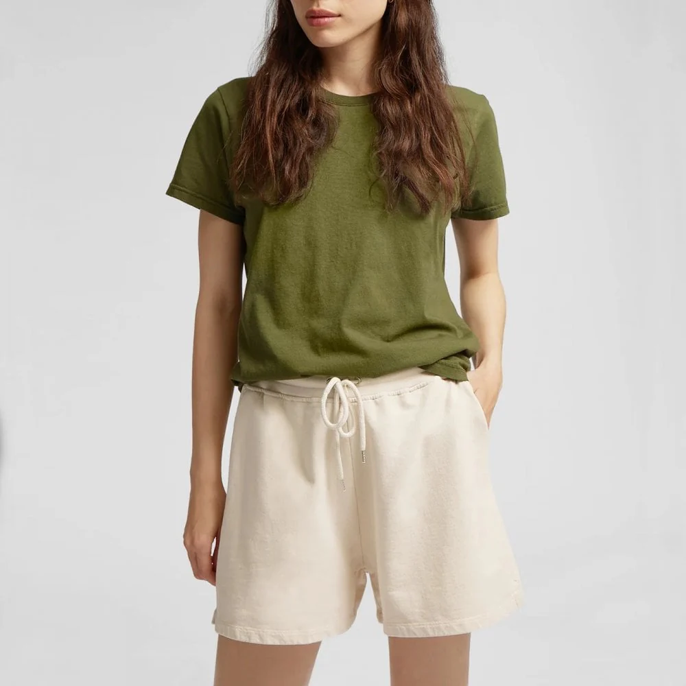 Women's Organic Sweatshorts - Soft Yellow - Image 4
