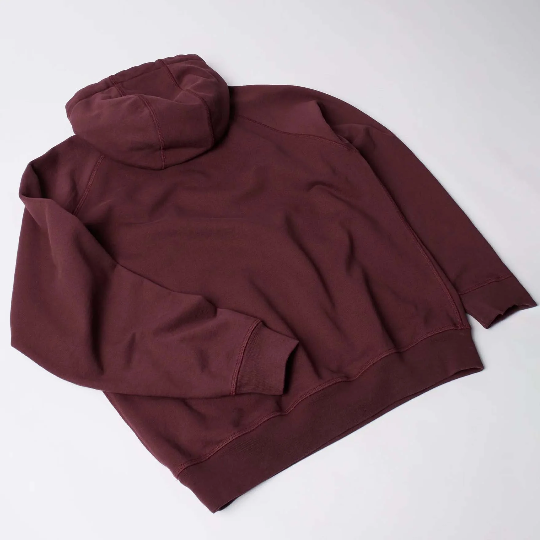 Crow Logo Hooded Sweatshirt - Dark Burgundy - Image 2