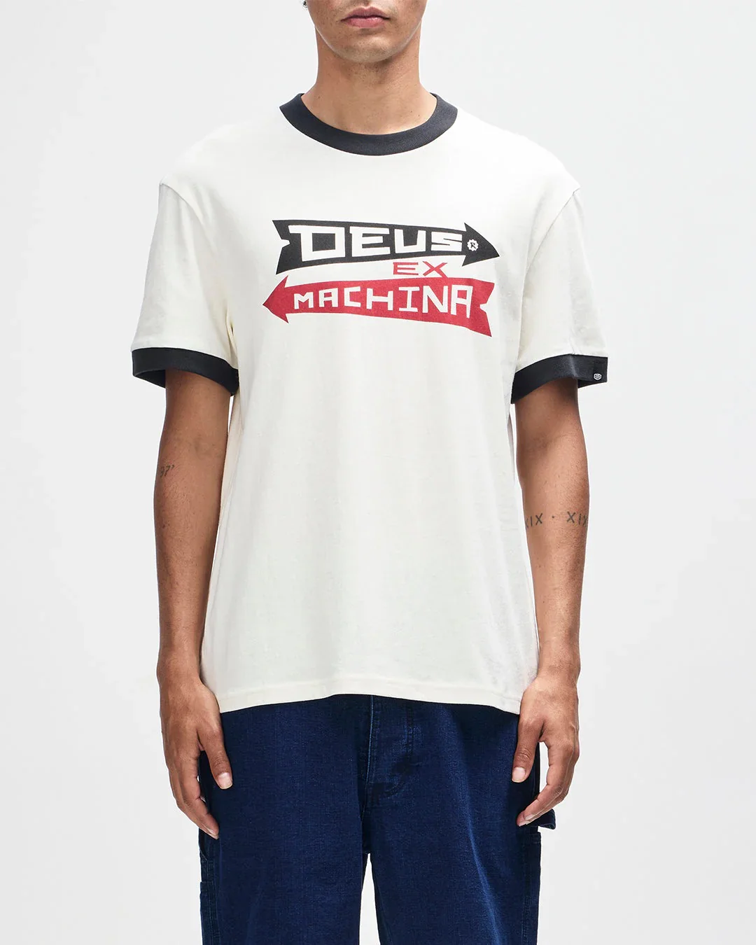 Arrows Ringer Tee - Pristine White - Image 4