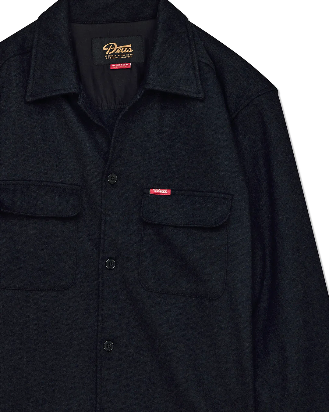 Clayton Wool Shirt - Black - Image 4