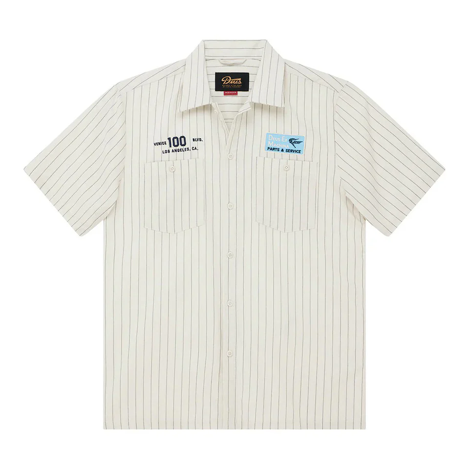 Forecourt Stripe Shirt - Dirty White