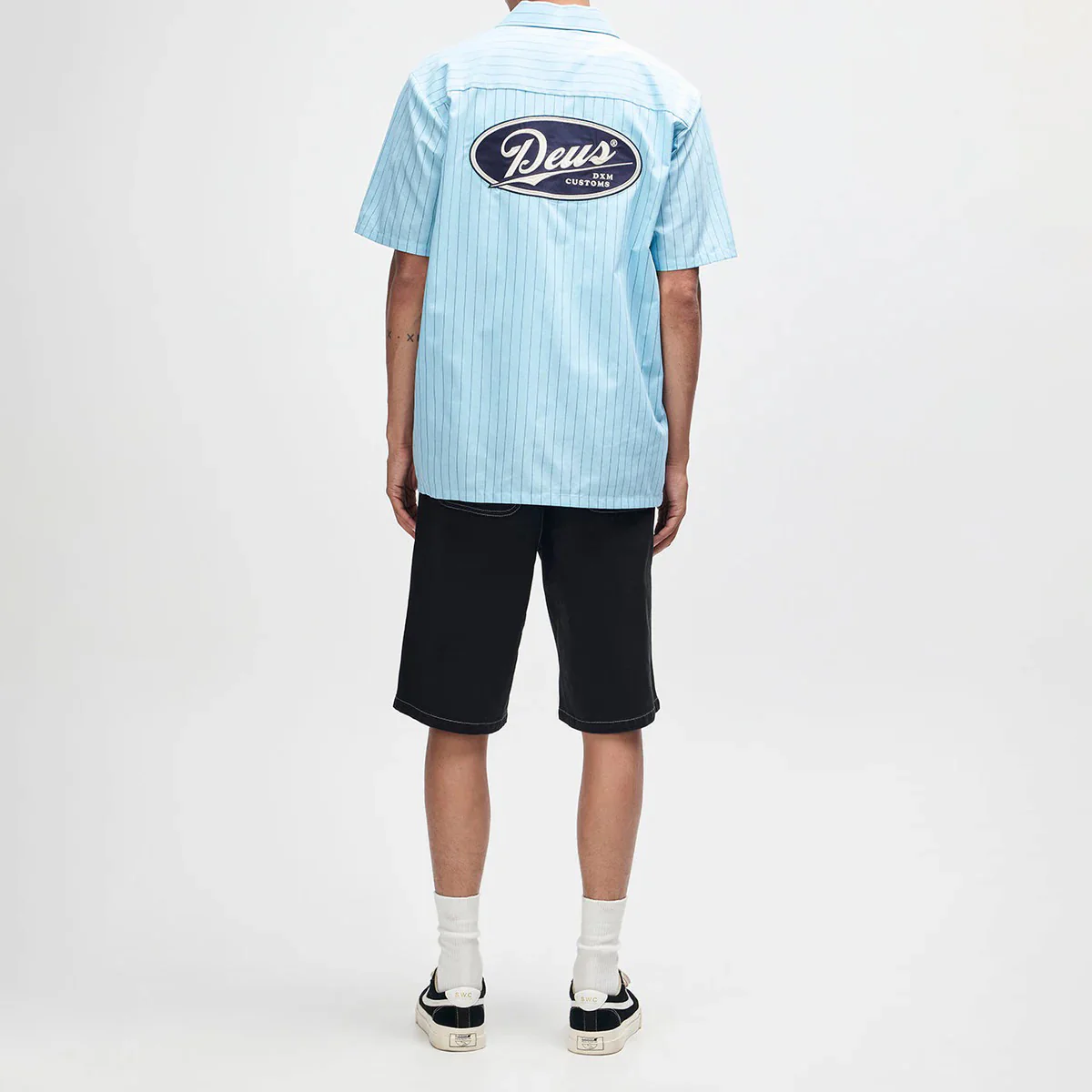 Forecourt Stripe Shirt - Sky Blue - Image 8