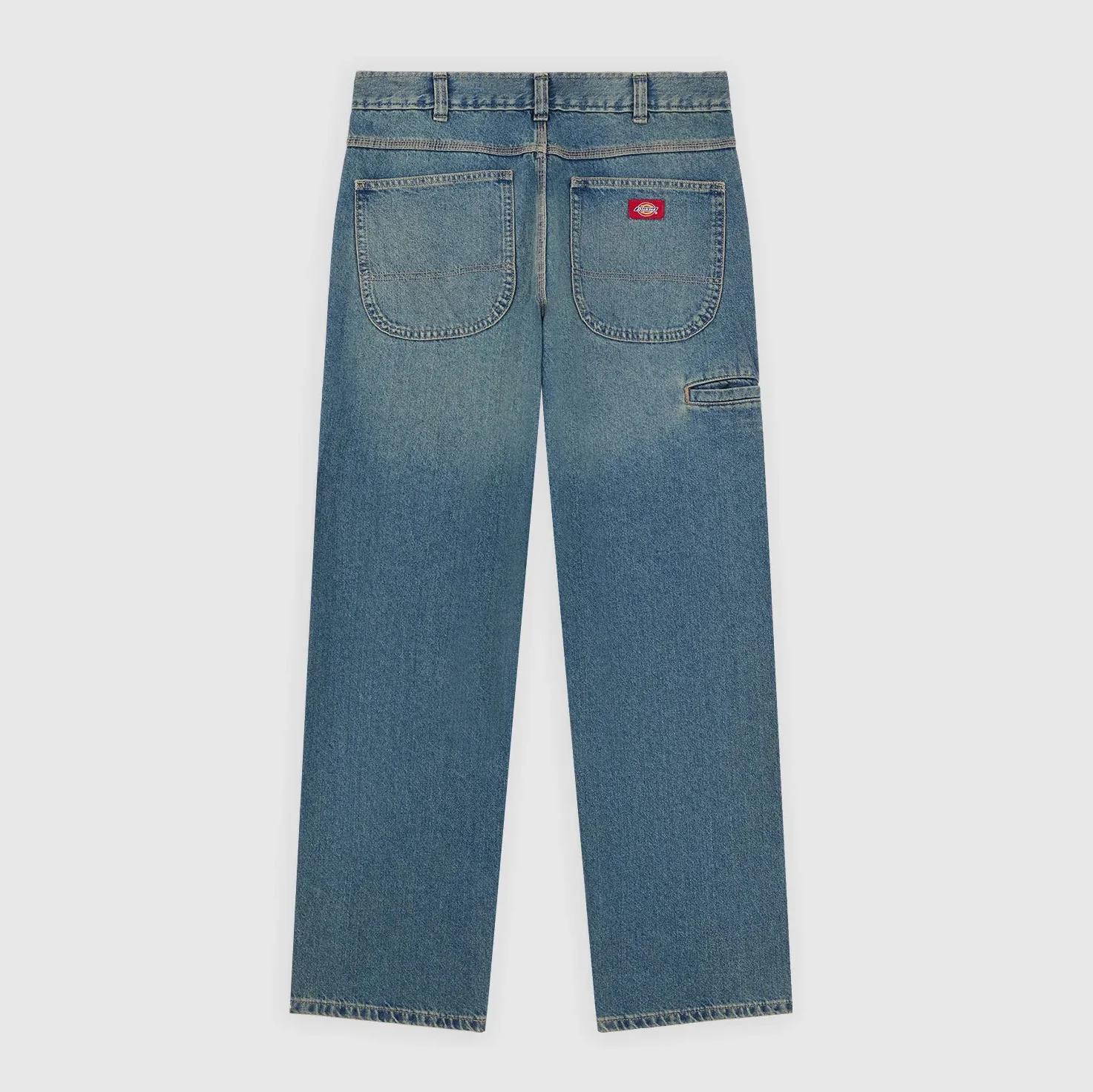 958 Baggy Tapered Work Jeans - Khaki Tinted Blue - Image 2
