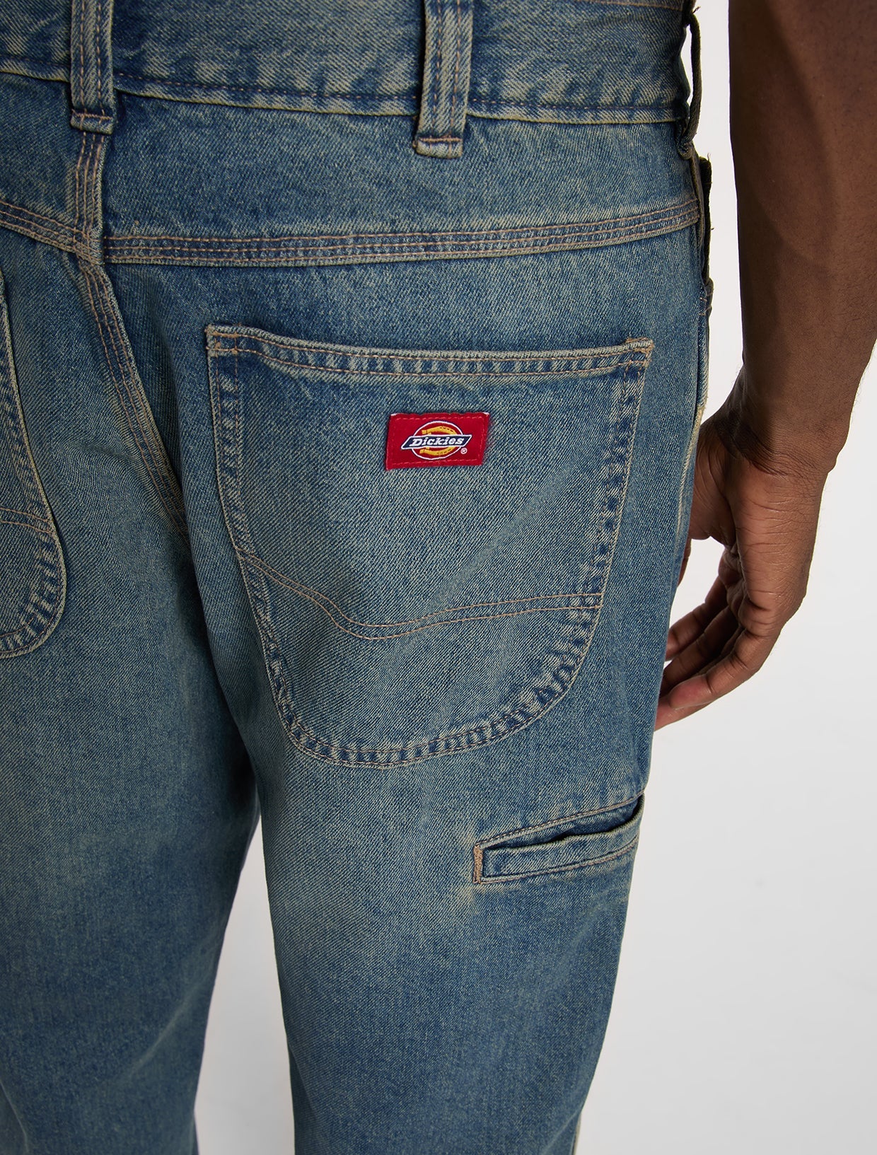 958 Baggy Tapered Work Jeans - Khaki Tinted Blue - Image 6