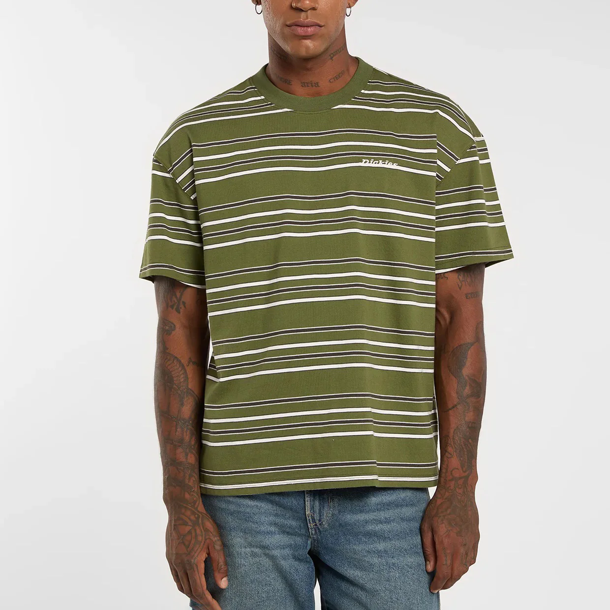 East Liberty Stripe SS Tee - Cypress - Image 3