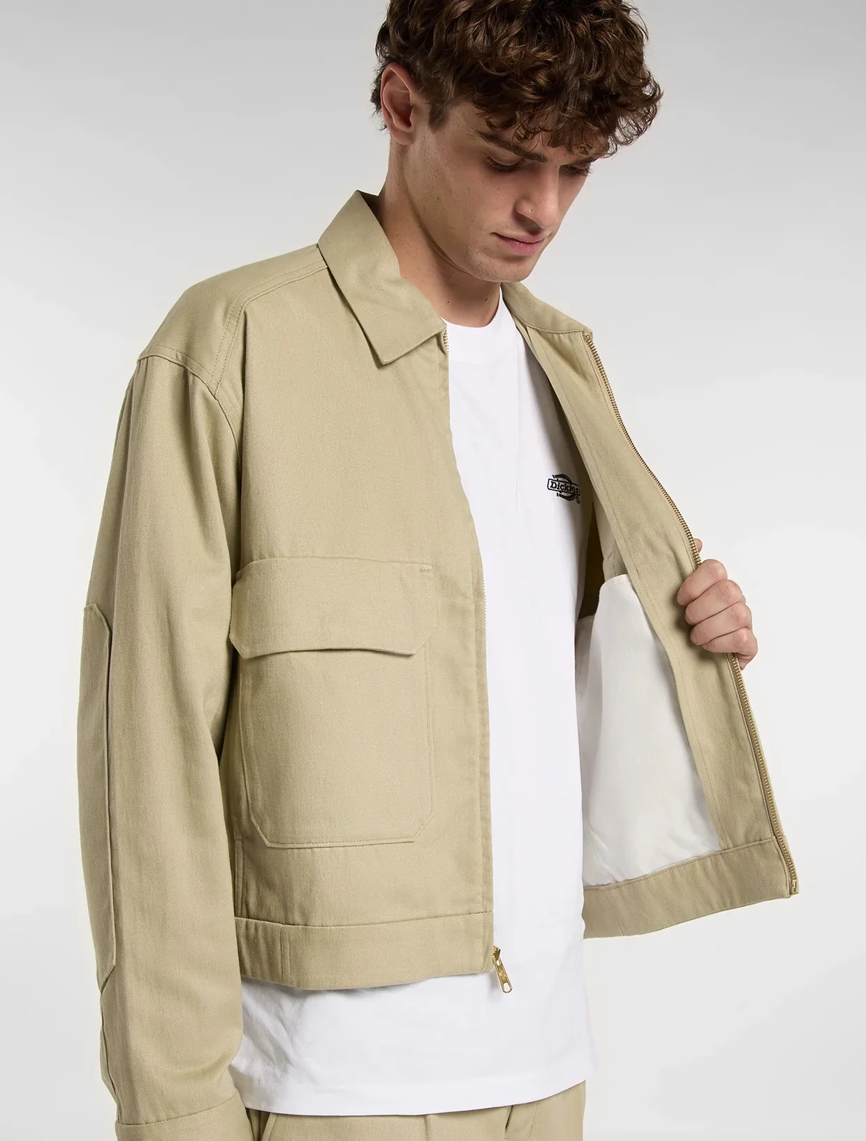 Hemp Twill Trucker Jacket - Eucalyptus - Image 5