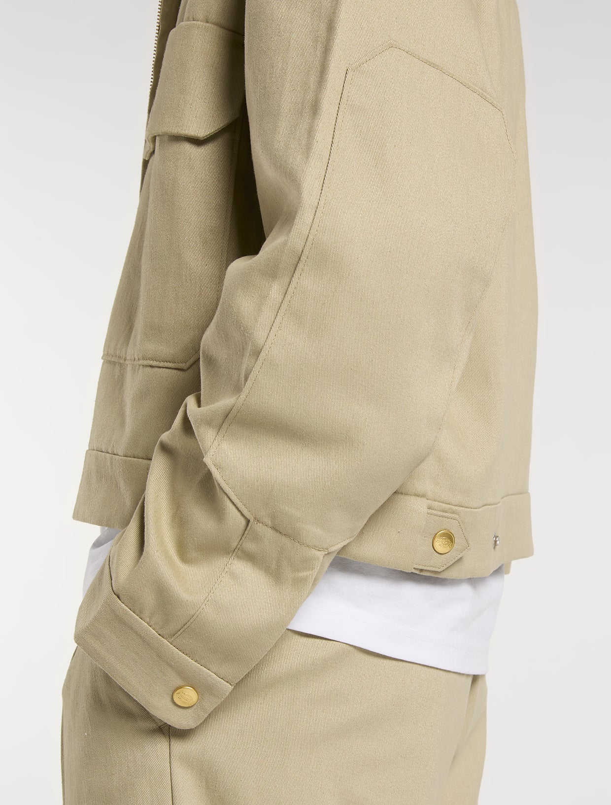 Hemp Twill Trucker Jacket - Eucalyptus - Image 8