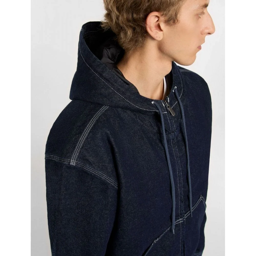 Dickies Hooded Denim Jacket - Blue Rinsed - Image 6