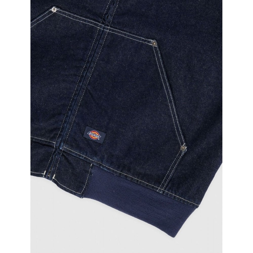 Dickies Hooded Denim Jacket - Blue Rinsed - Image 8