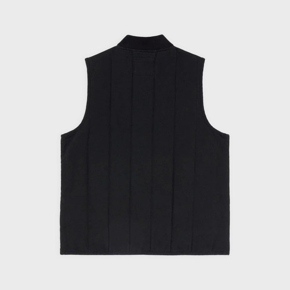 Quilted Canvas Vest, Black - Image 2