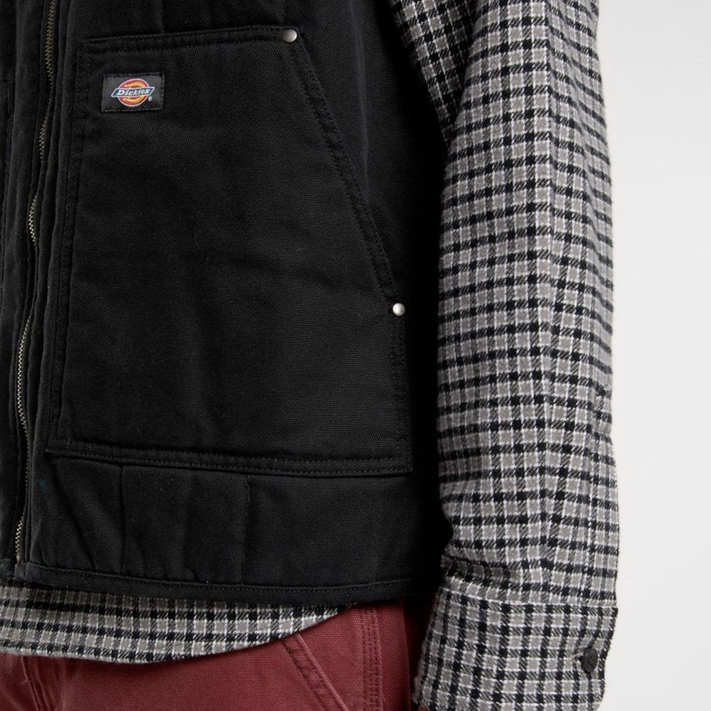 Quilted Canvas Vest, Black - Image 5