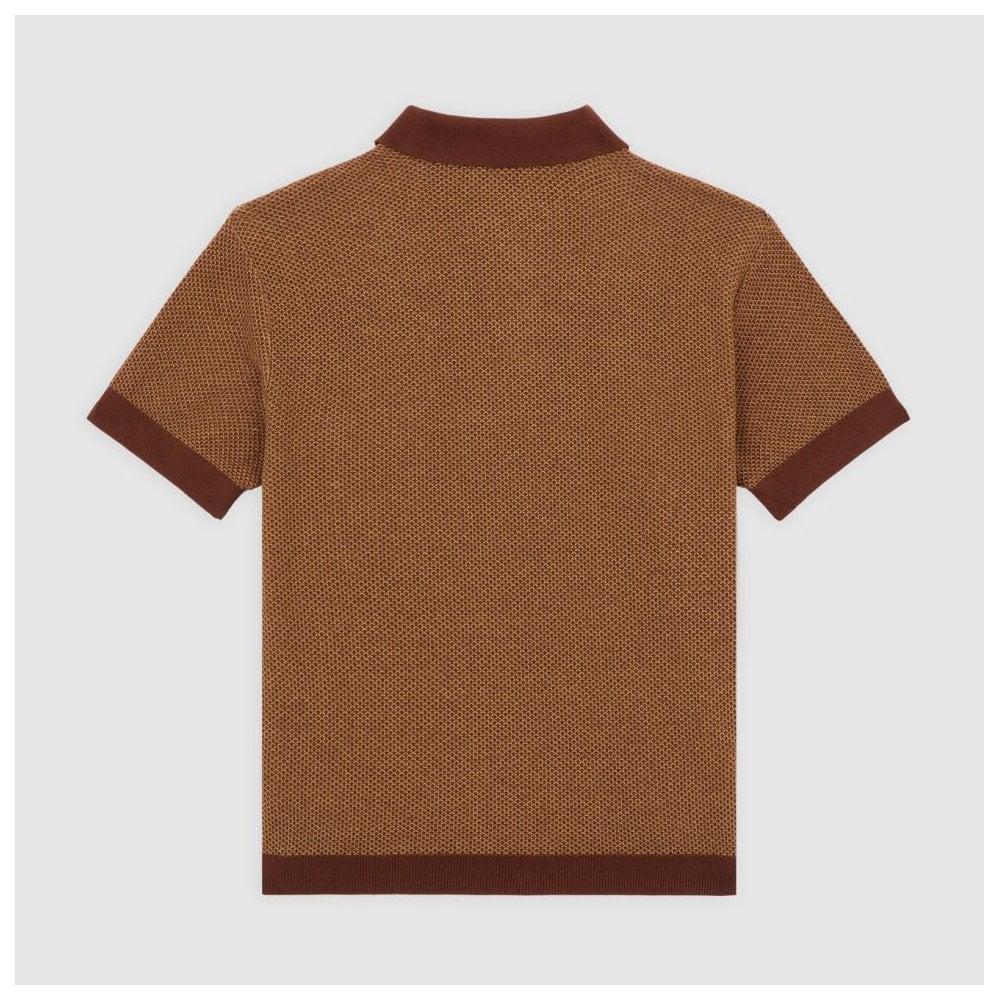 Rocky Knit Polo Shirt - Oak Buff - Image 5
