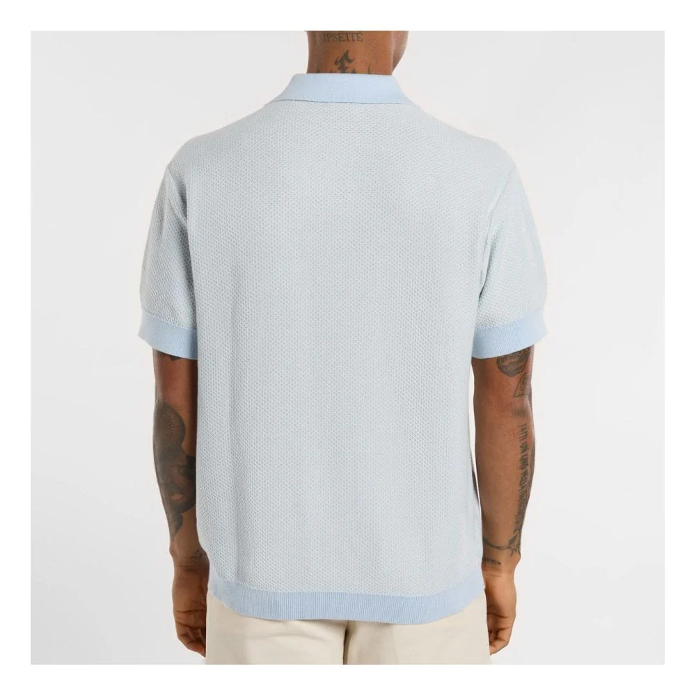 Rocky Knit Polo Shirt Whitecap Grey - Image 3