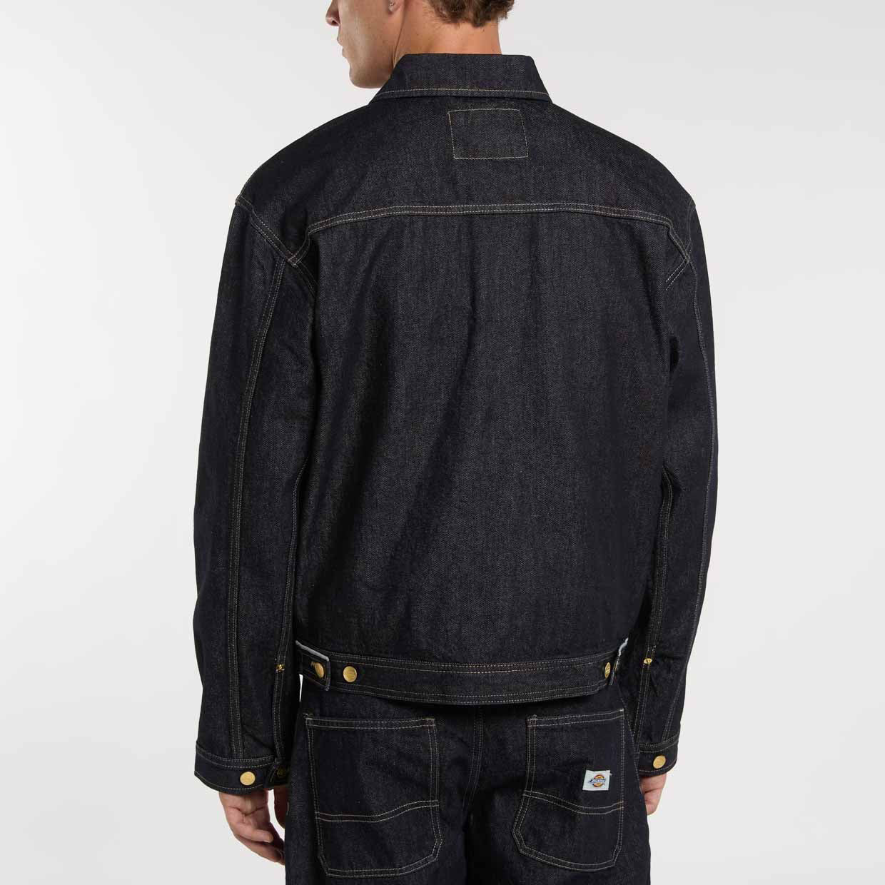 Trucker Pleated Selvedge Denim Jacket - Rinsed - Image 2