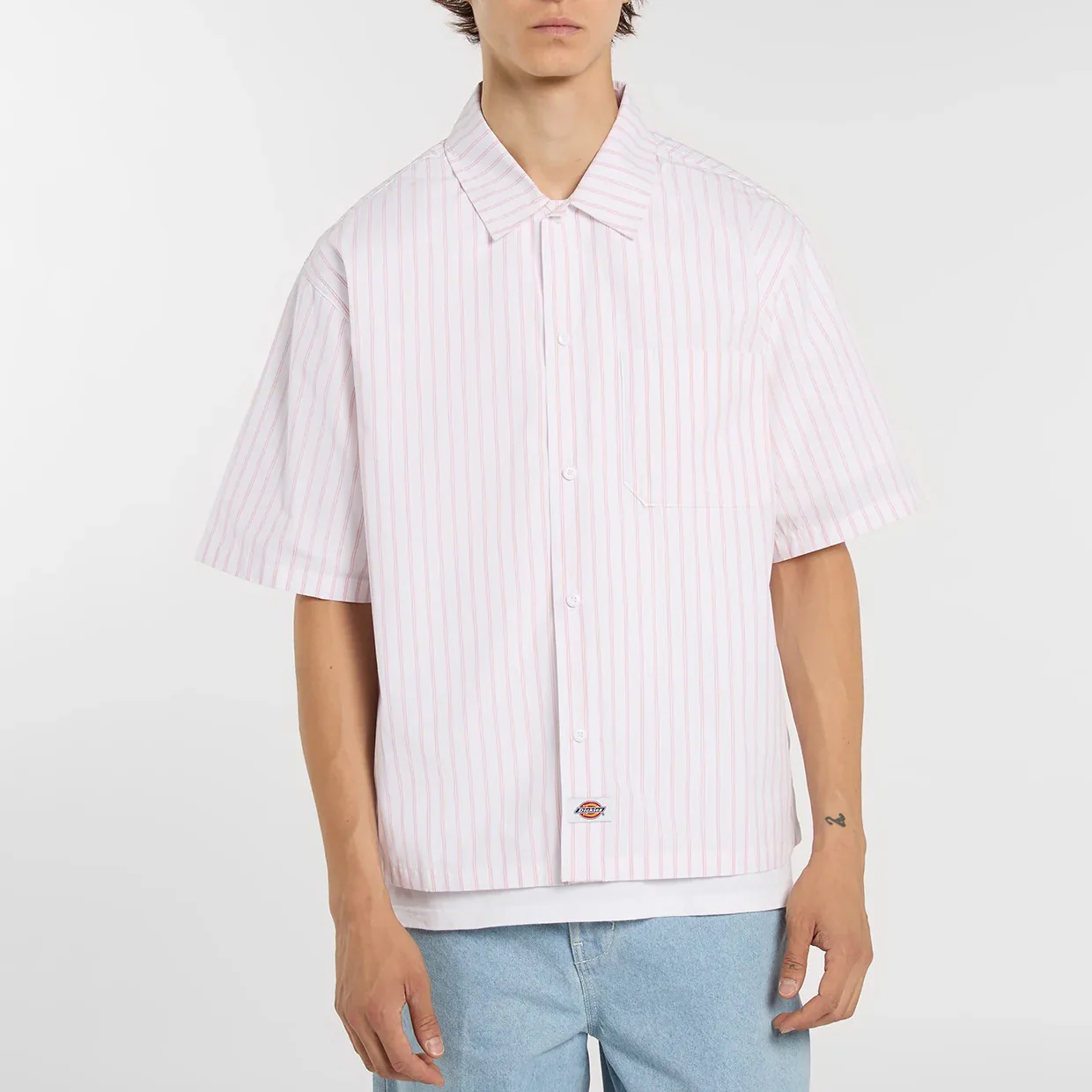 Venedocia Stripe SS Shirt - White - Image 3