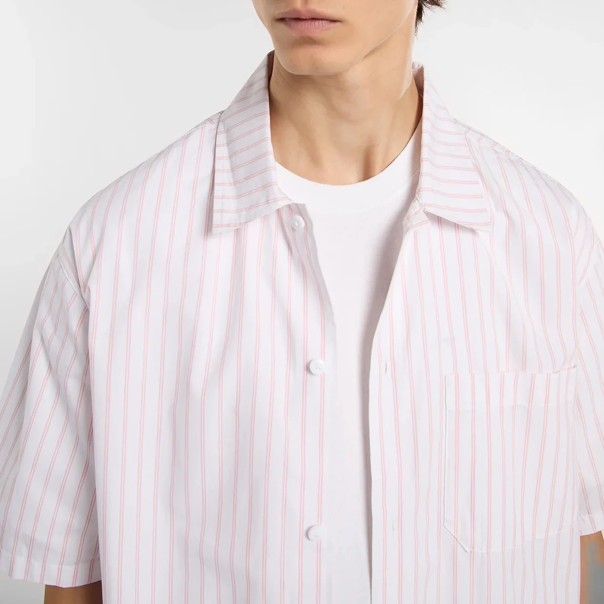Venedocia Stripe SS Shirt - White - Image 5