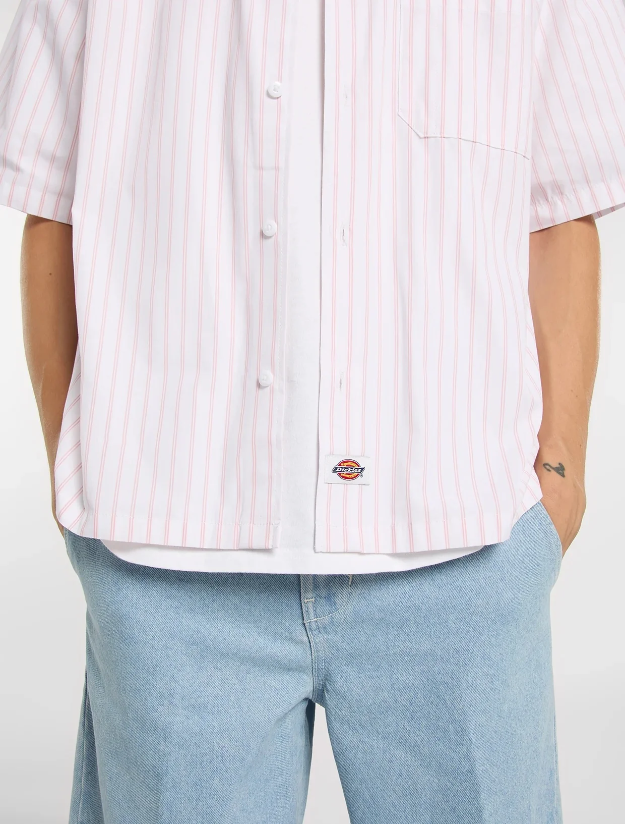 Venedocia Stripe SS Shirt - White - Image 6