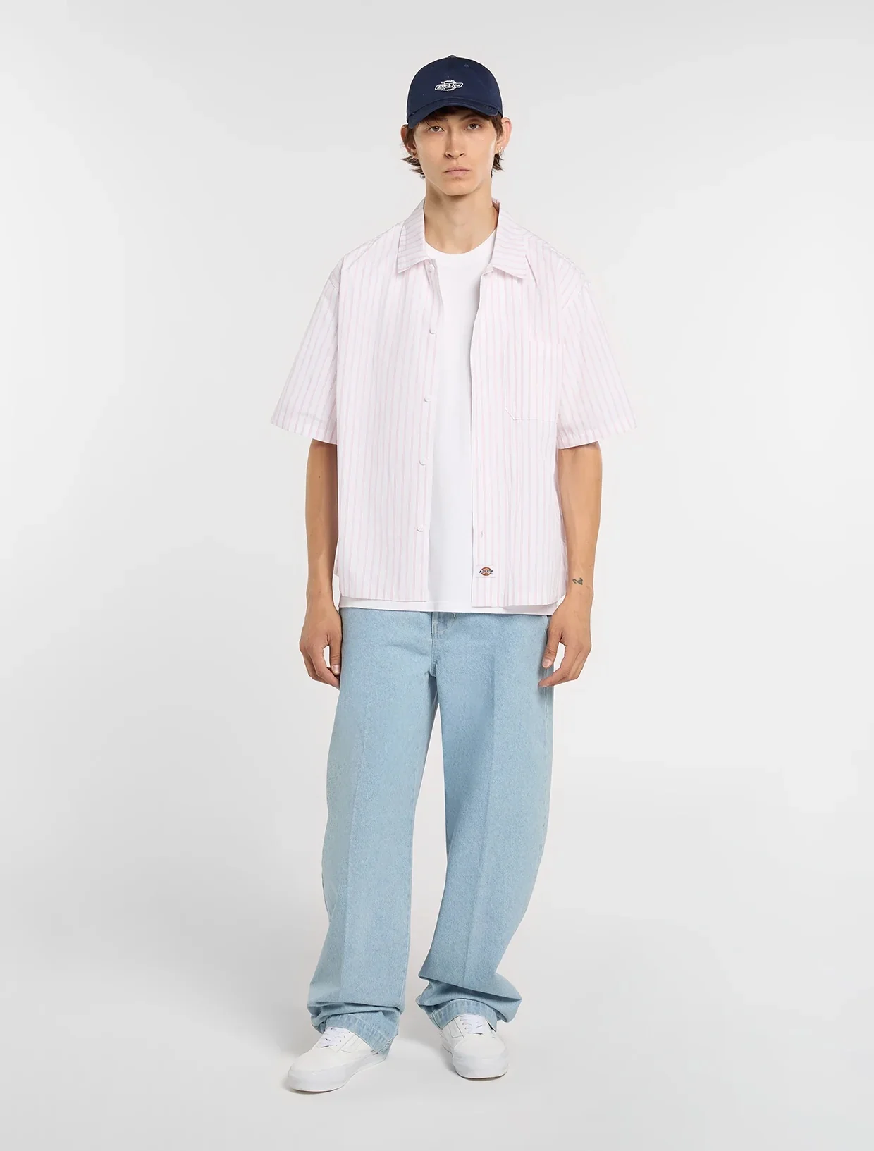 Venedocia Stripe SS Shirt - White - Image 7