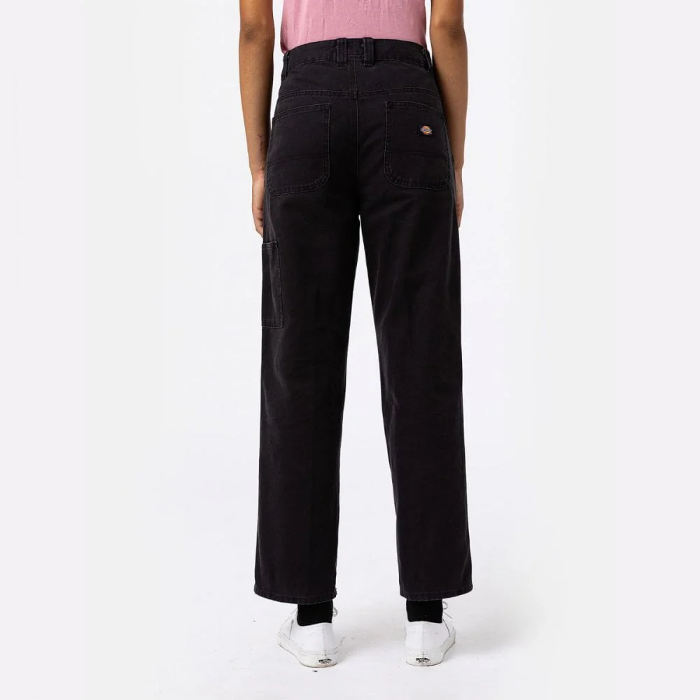 W' Duck Canvas Carpenter Pant - Stone Washed Black - Image 3