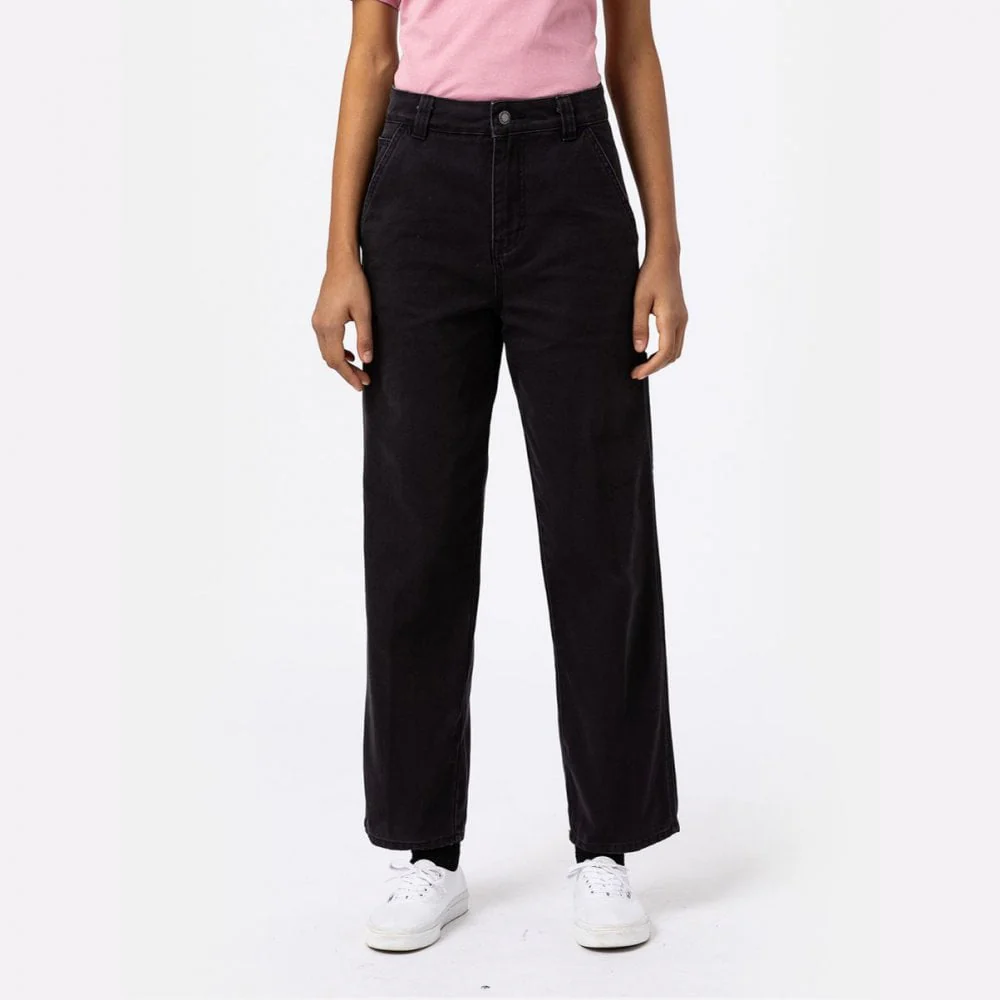 W' Duck Canvas Carpenter Pant - Stone Washed Black - Image 4