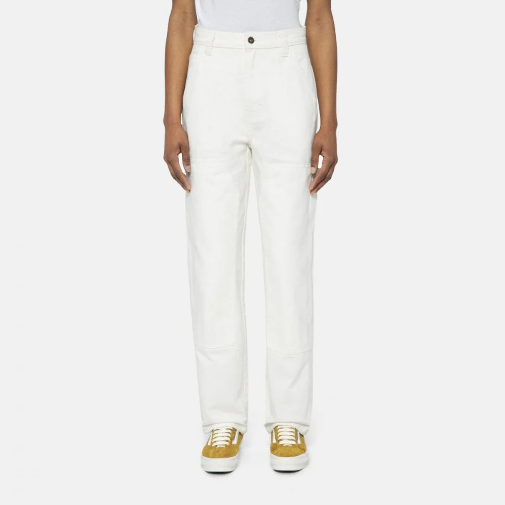 W' Madison Double Knee Denim Pant - White - Image 3