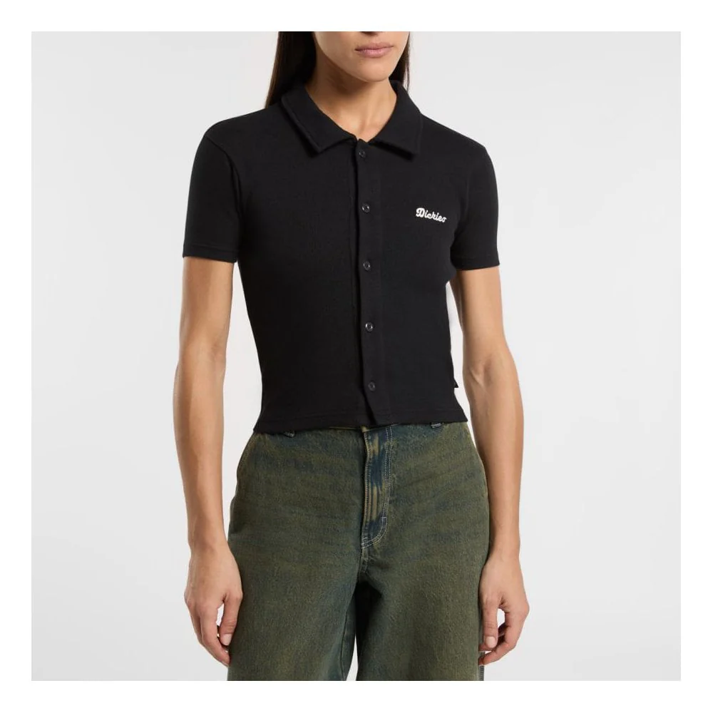 Women's Tallasse Button Up Polo Shirt - Black - Image 2