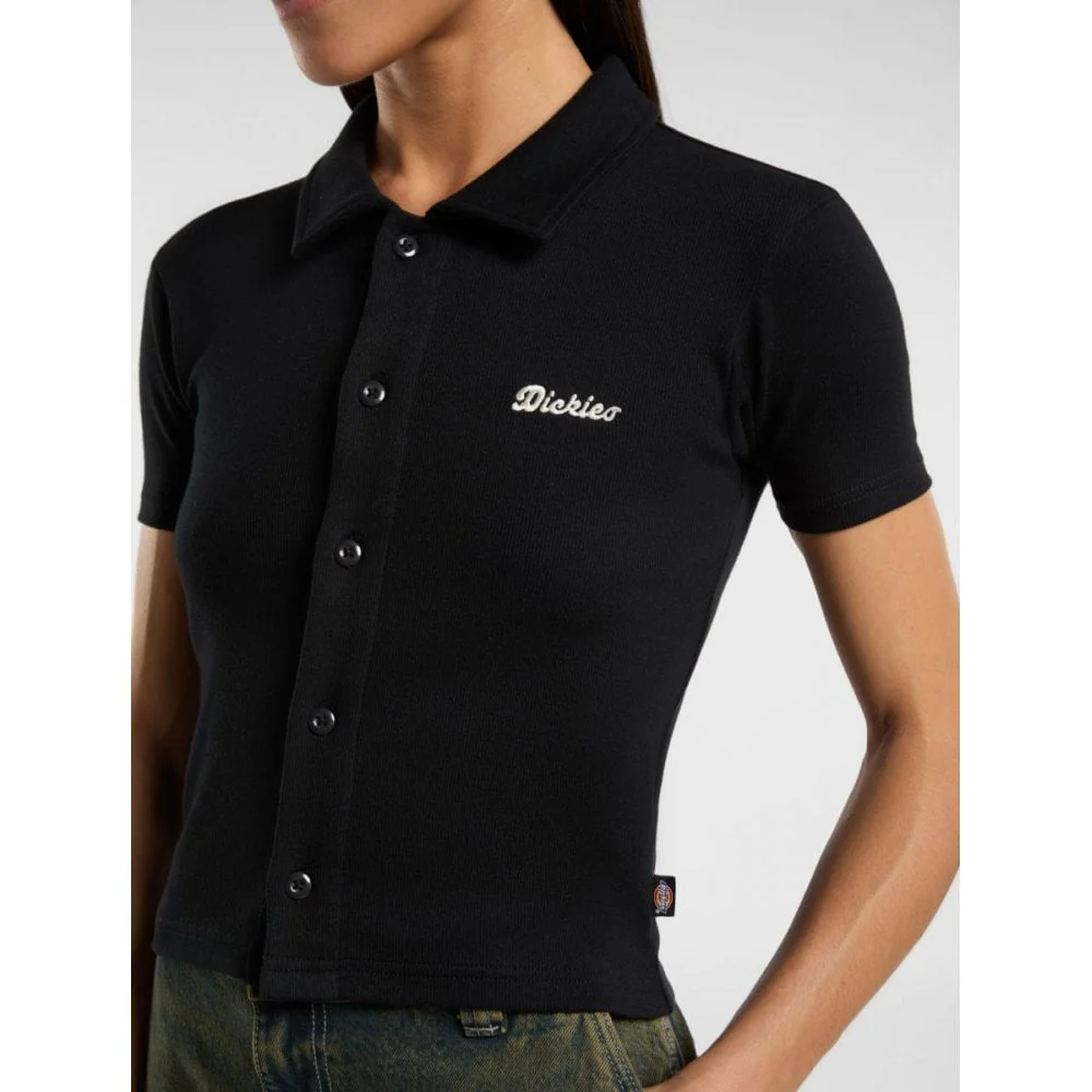 Women's Tallasse Button Up Polo Shirt - Black - Image 4