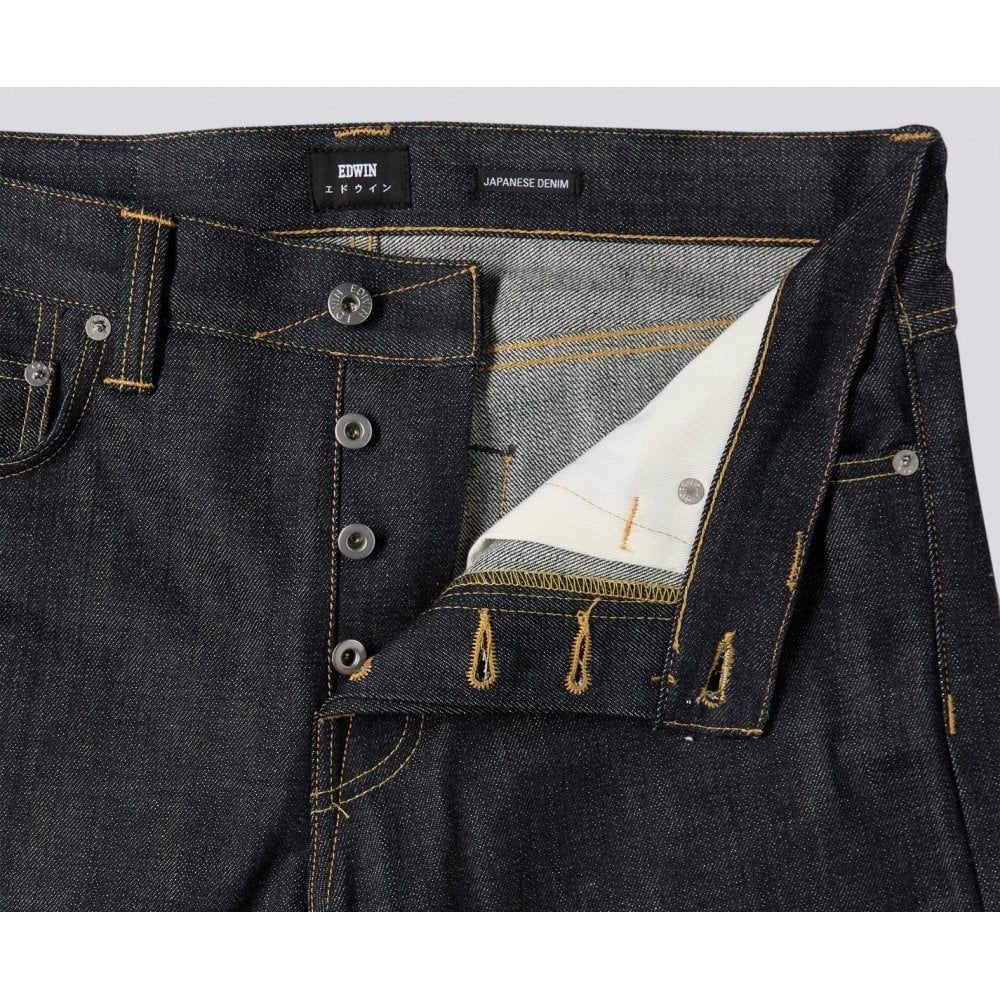 ED-39 Regular Loose Jeans Red Listed Selvage Denim - 14oz Unwashed - Image 5