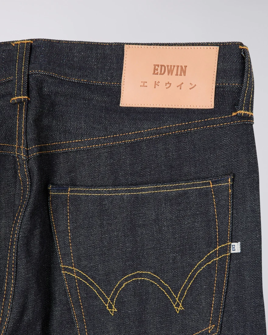ED-47 Regular Straight Jeans, Red Selvage 14oz - Blue Unwashed - Image 6