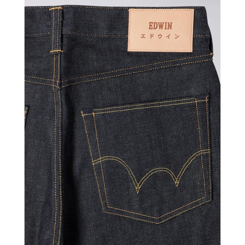 ED-55 Regular Tapered Jeans Red Listed Selvage Denim 14oz - Image 3