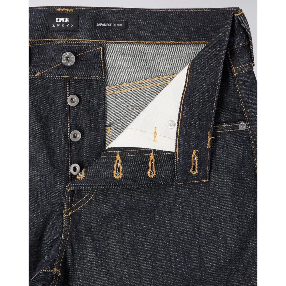 ED-55 Regular Tapered Jeans Red Listed Selvage Denim 14oz - Image 4