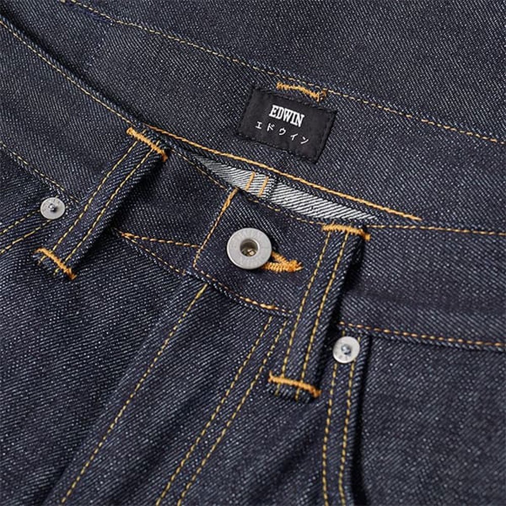 ED-55 Regular Tapered Jeans Red Listed Selvage Denim 14oz - Image 5