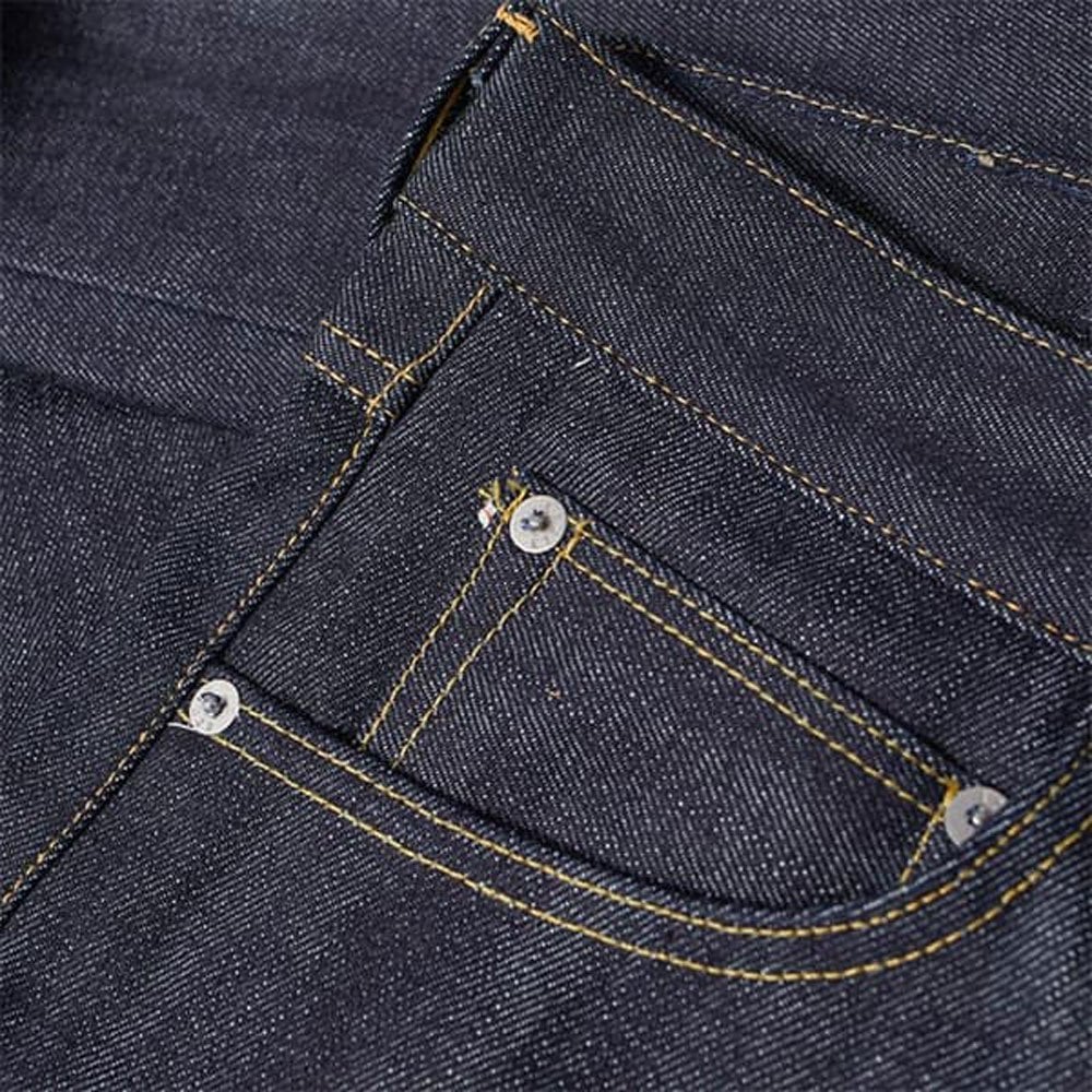 ED-55 Regular Tapered Jeans Red Listed Selvage Denim 14oz - Image 6