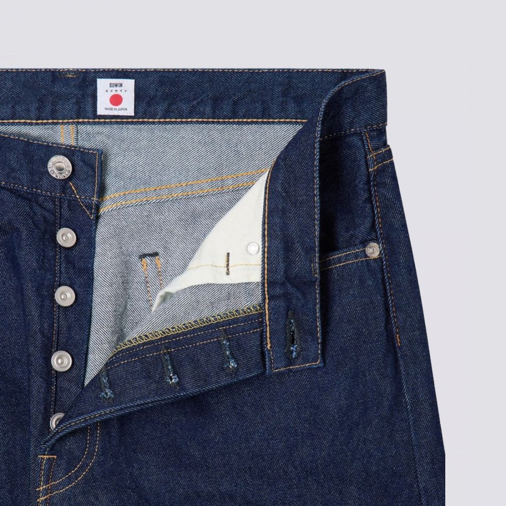 Loose Jeans, 12.5oz Kaihara Openend Denim - Blue Rinsed - Image 2