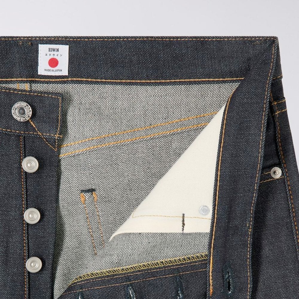 Loose Jeans, 13.5oz Kaihara Rainbow Selvage - Blue Unwashed - Image 3