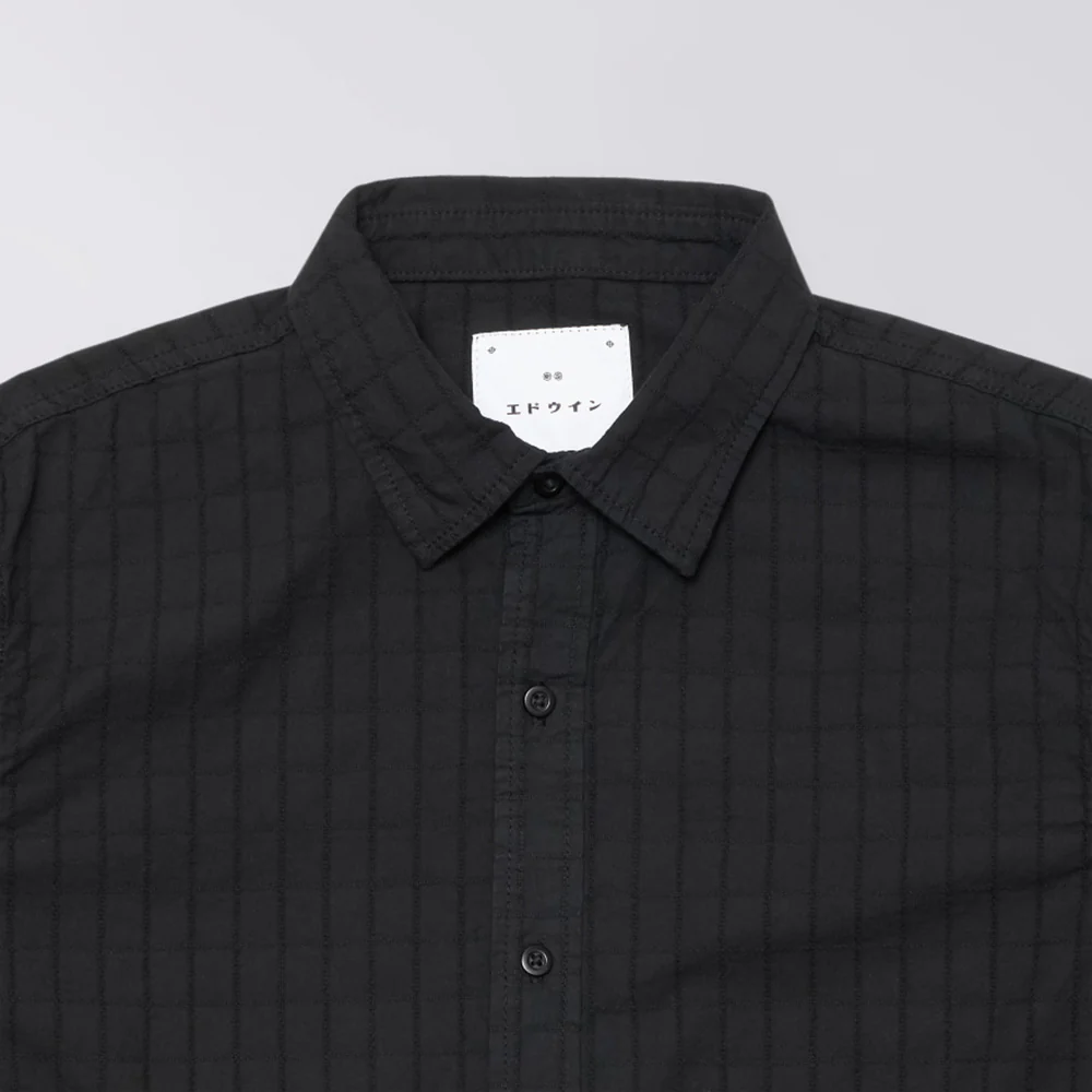 Sebastian L/S Shirt - Black (Garment Dyed) - Image 5