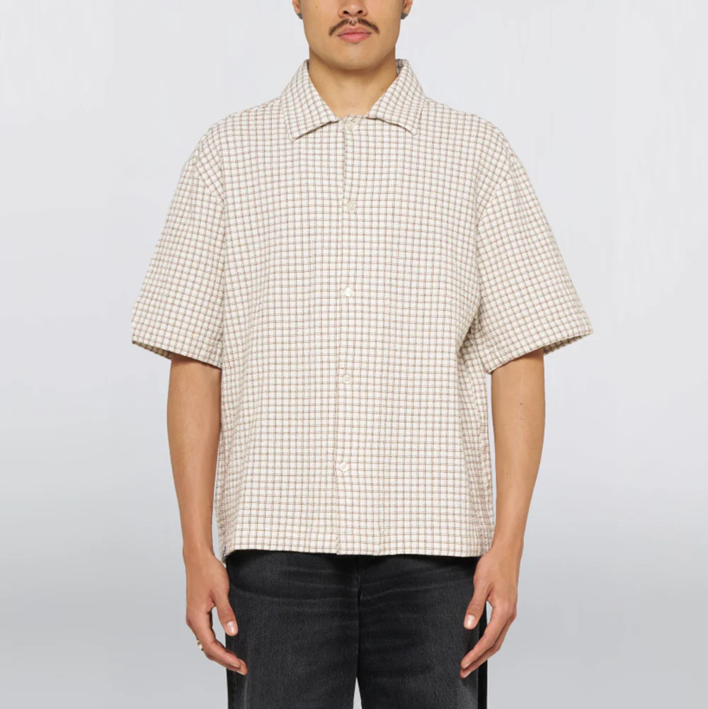 Zed SS Shirt - White / Brown - Image 3