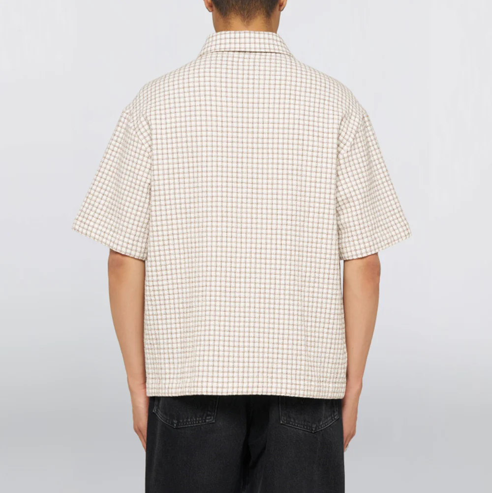 Zed SS Shirt - White / Brown - Image 4