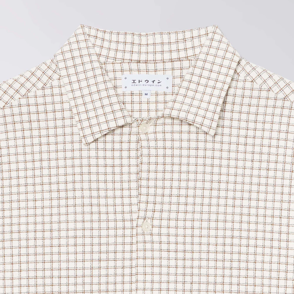 Zed SS Shirt - White / Brown - Image 5