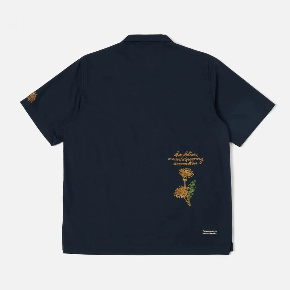 Universal Works X Flower Mountain Minari Shirt - Navy - Image 2