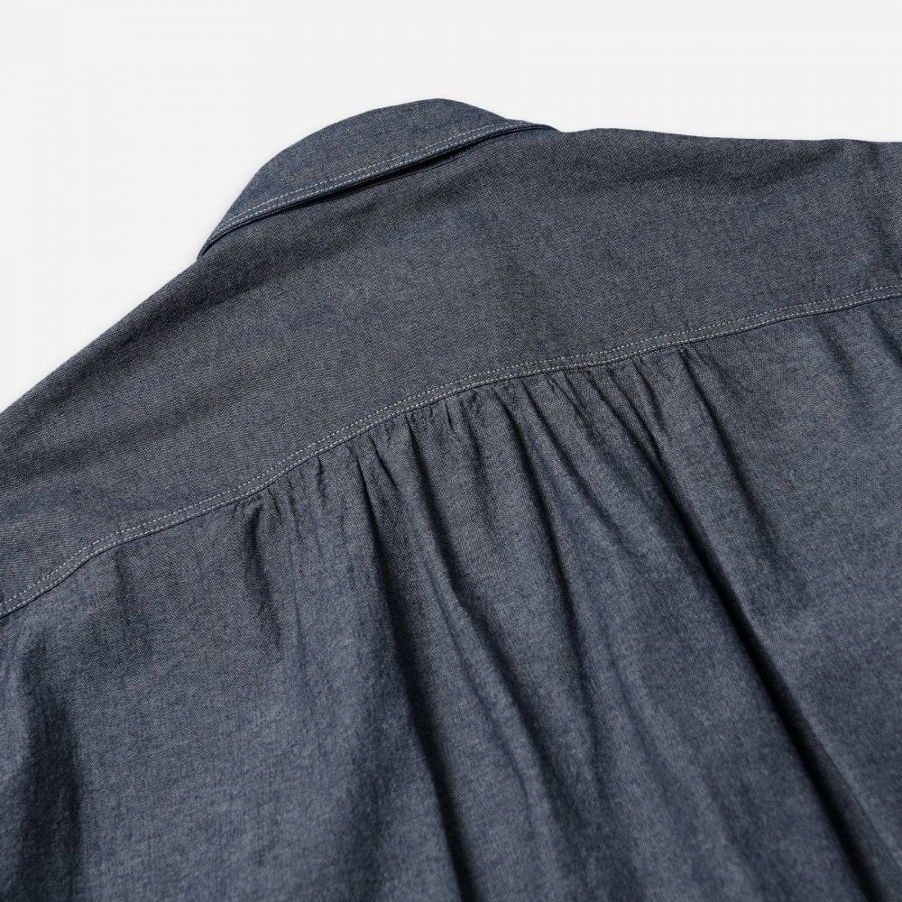 1920s Chambray Work Shirt - Indigo - Image 4
