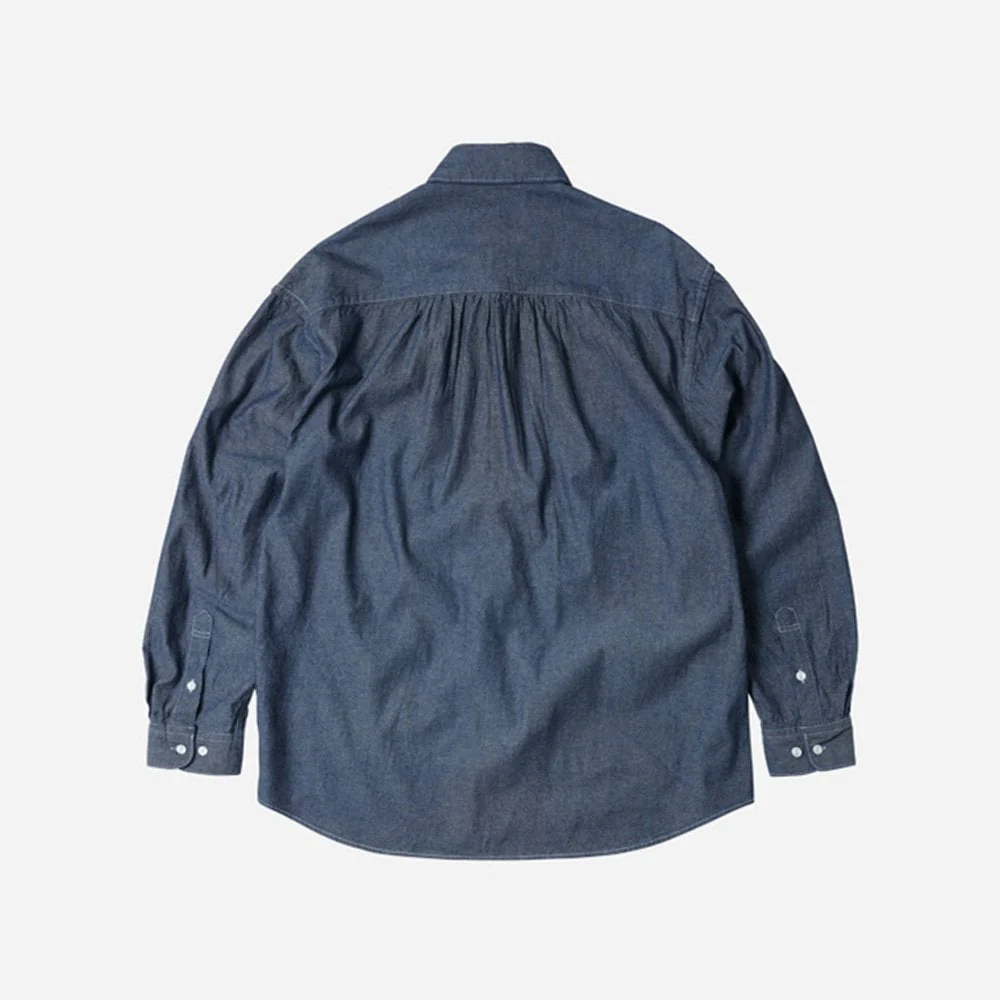 Cigarette Pocket Chambray Shirt - Indigo - Image 2