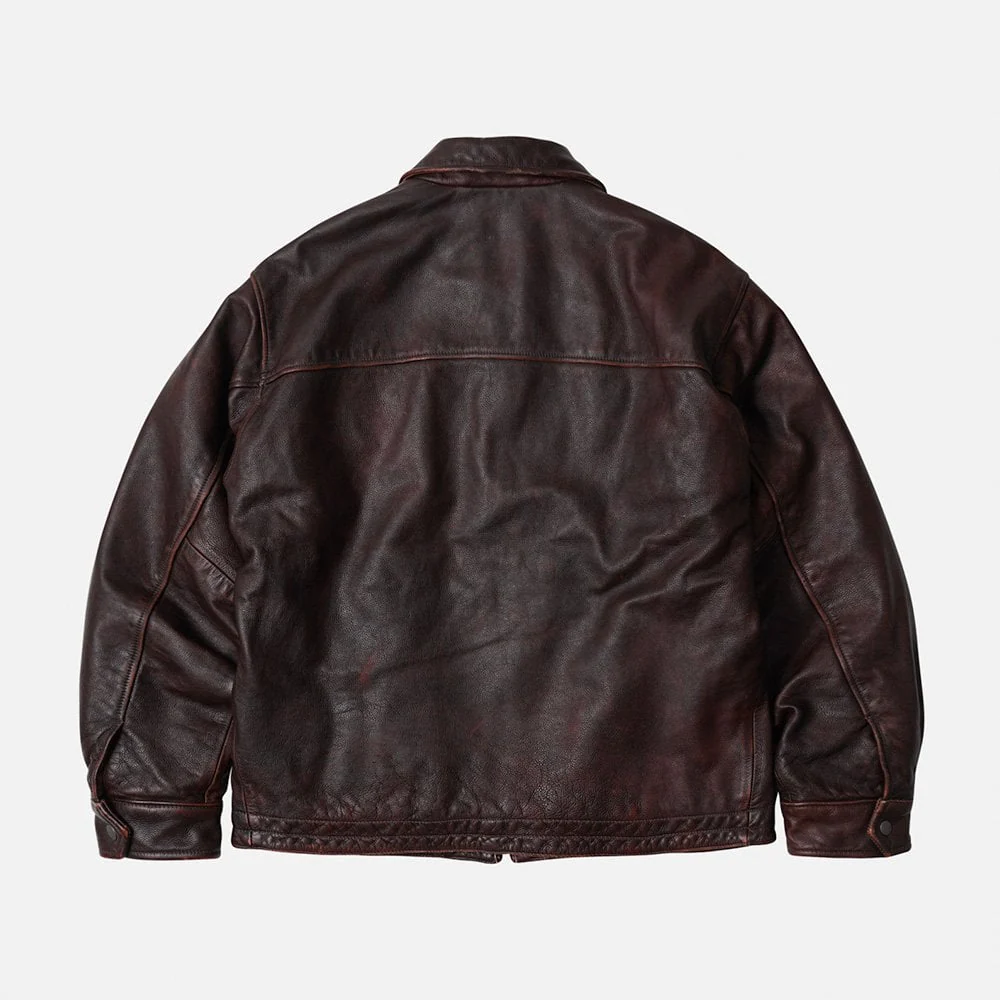 Destroyed Cowhide Leather Jacket - Image 2