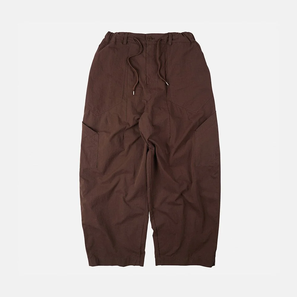 Fold Fatigue Wide Pants - Brown