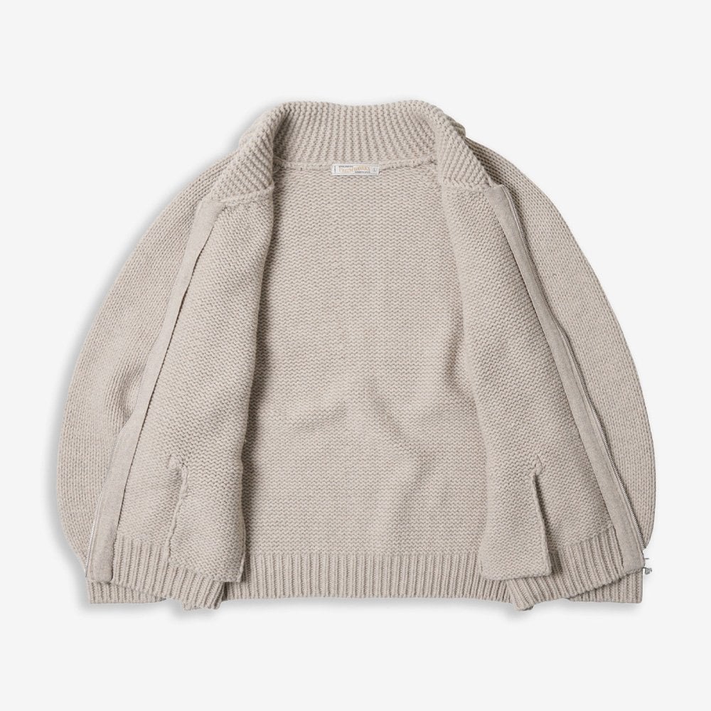 Heavy Cowichan Zipup Cardigan - Oatmeal - Image 2