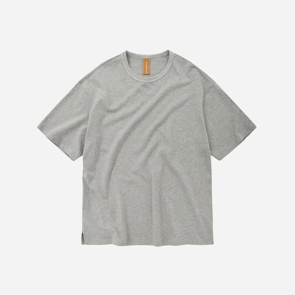 OG Double Rib Oversized Tee - Melange Grey