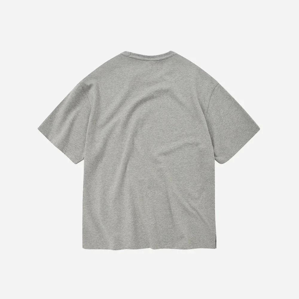 OG Double Rib Oversized Tee - Melange Grey - Image 2